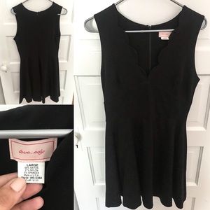 Love...ady black scalloped dress